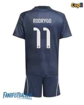 Real Madrid Rodrygo Goes #11 Echipament de Fotbal Replică 2025-26 Copii Deplasare (+ Șorturi)
